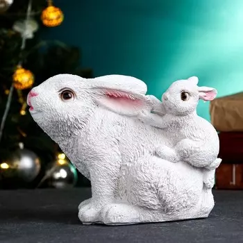 Копилка "Зайчик с зайчонком на спине" 15х20х10см