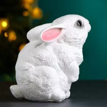 Копилка "Зайчик стоит" белый, 15х10х18см