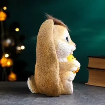 Копилка "Зайчонок с цыпленком" микс, 17х13х18см