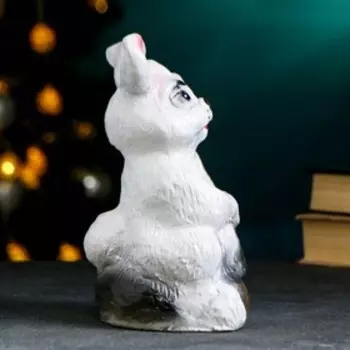 Копилка "Заяц с долларом" белый, 21х13см