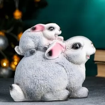 Копилка "Заяц с зайчонком" 19х15х23см