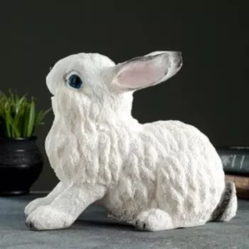 Копилка "Заяц сидячий" белый 25х14х21см