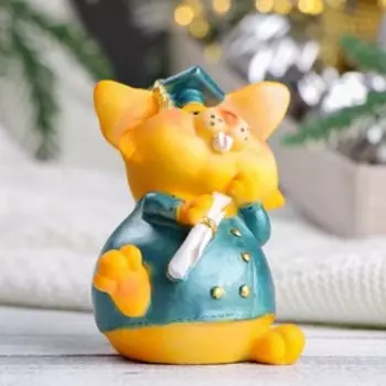 Копилка "Заяц ученый" рыжий, 8х7х11см