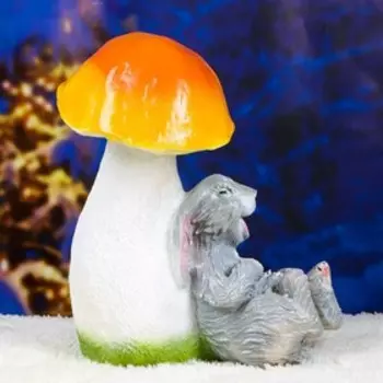 Копилка "Заяц Веселый под грибом" разноцветный, 45см