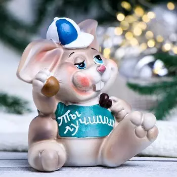 Копилка "Заяц выступает" коричневый, 11х9х15см