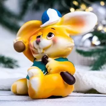 Копилка "Заяц выступает" рыжий, 11х9х15см