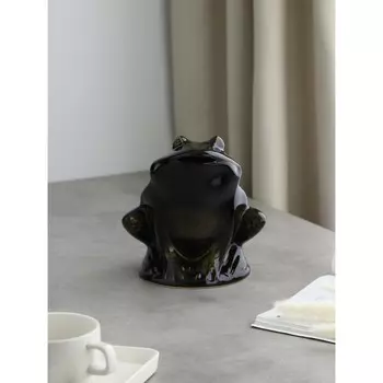 Копилка "Жаба", покрытие глазурь, керамика, 21 см, микс