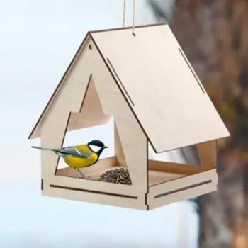 Кормушка для птиц, 22 17 17 см, разобранная, «Юрта», Greengo