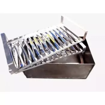 Коптильня горячего копчения «УЗБИ» «Чудо» КНГ-1, 44х20х24 см, чёрный металл