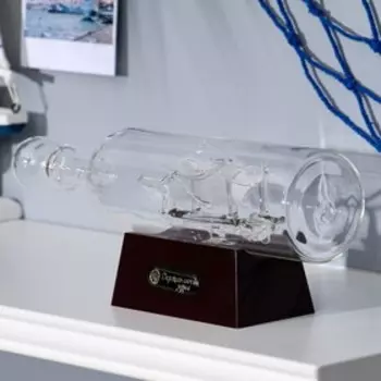 Корабль сувенирный «Держись своего курса», в бутылке, 3 паруса, микс 6,5 × 27 × 9 см