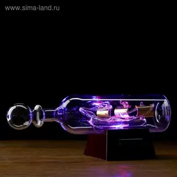 Корабль сувенирный «Корабль мечты», в бутылке с золотистыми парусами 7 х 16 х 6 см
