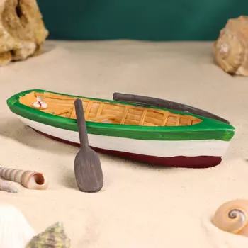 Сувенирная модель корабля «Лодка», фигурка полистоун, 18 см