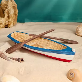 Сувенирная модель корабля «Лодка», фигурка полистоун, 23 см