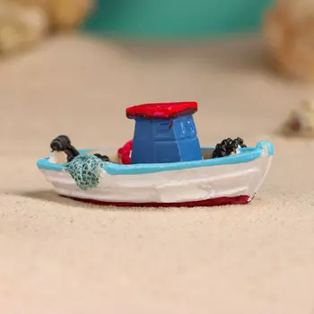 Сувенирная модель корабля «Рыбацкое судно-мини», фигурка полистоун, 5 см, МИКС