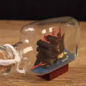 Корабль сувенирный "Тайфун" в бутылке, 13*4*7см