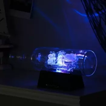 Корабль сувенирный в бутылке с белыми парусами и с мальтийским крестом «Корабль удачи», 10 х 26 х 8см