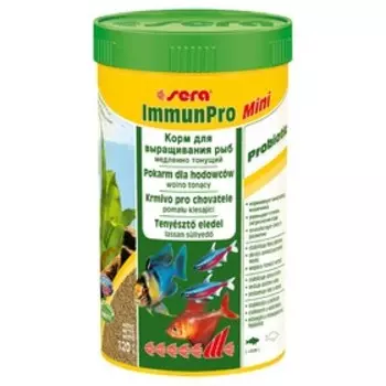 Корм Sera Immun Pro Mini для рыб, основной, в гранулах, 250 мл, 120 г