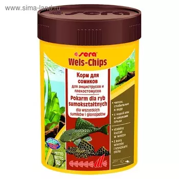 Корм Sera Wels Chips для сомов прилипал, 100 мл, 38 г