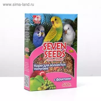 Корм Seven Seeds Special для волнистых попугаев, с фруктами, 400 г