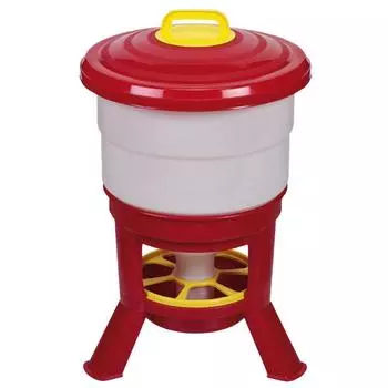 Кормушка бункерная для домашней птицы на 28 кг, на ножках, пластик, Imperial