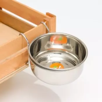 Миска металлическая с креплением 600 мл