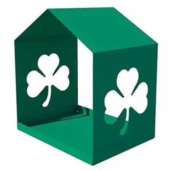 Кормушка для птиц металлическая Клевер, бирюза