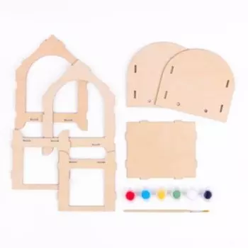 Кормушка для птиц «Зверушка» (коробка, кисточка + краски)