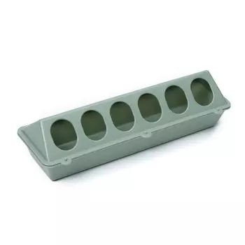 Кормушка-поилка для перепелов, 12 ячеек, лотковая, пластик