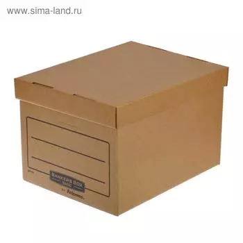 Короб архивный 335 x 445 x 270 мм, Fellowes Bankers Box "Basic", гофрокартон, коричневый