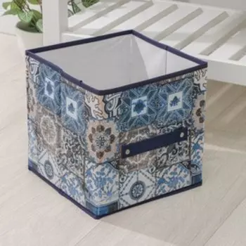 Короб стеллажный для хранения Доляна «Мозаика», 252525 см, синий