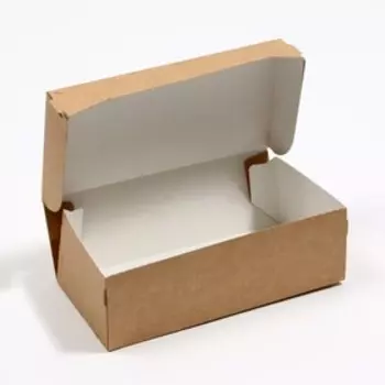 Коробка для десерта, крафтовая, 800 мл, 20 х 10 х 6,5 см