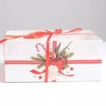 Коробка для капкейка «С Новым годом!», 23 16 10 см