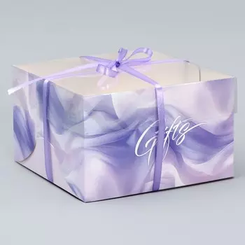 Коробка для капкейка, кондитерская упаковка, 4 ячейки «Шёлк», 16 х 16 х 10 см