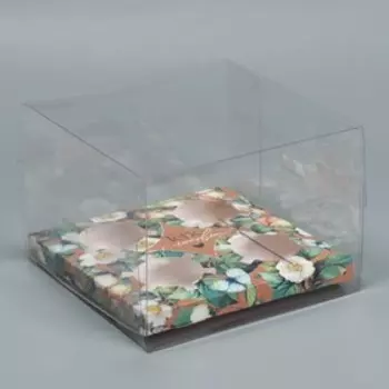 Коробка для капкейка, кондитерская упаковка, 4 ячейки «Тебе с любовью», 16 х 16 х 11.5 см