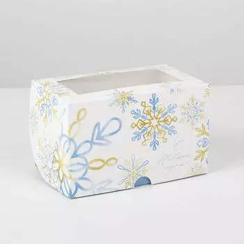 Коробка для капкейков Let it Snow, Новый год, 10 х 16 х 10см