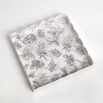 Коробка для кондитерских изделий с PVC крышкой «Грозди», 21 × 21 × 3 см