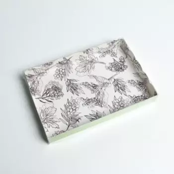 Коробка для кондитерских изделий с PVC крышкой «Грозди», 22 × 15 × 3 см