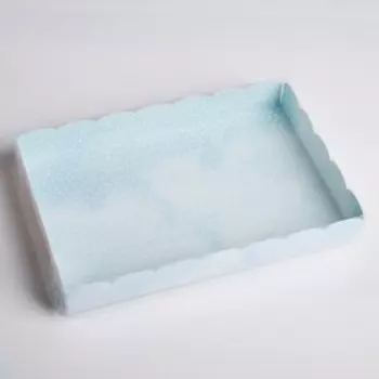 Коробка для кондитерских изделий с PVC-крышкой «With love for you», 22 × 15 × 3 см