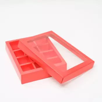 Коробка для конфет, 12 шт., алая, 19153.5 см