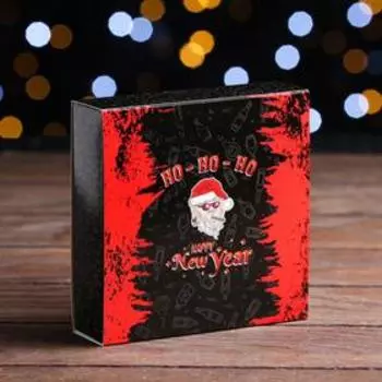 Коробка для конфет UPAK LAND с обечайкой 9 шт "Реальный НГ", 13,7 х 13,7 х 3,5 см