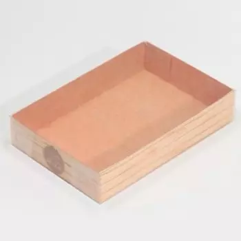 Кондитерская упаковка, коробка для макарун с PVC крышкой, «Крафт», 18 х 12 х 3.5 см