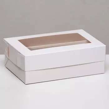 Коробка для макарун, с ложементом, белая 16.510.55.5 см