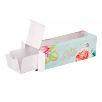 Коробка для макарун, кондитерская упаковка «Сладкого настроения», 5.5 х 18 х 5.5 см