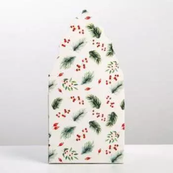 Коробка новогодняя для мини-букетов «С Новым годом», снегири, 12 х 17 х 10 см