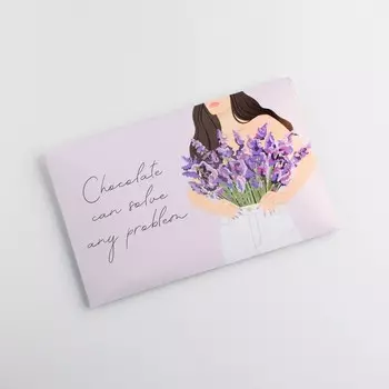 Коробка для шоколада «Лаванда», 22 × 12 см