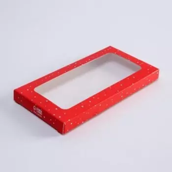 Коробка для шоколада «С Новым годом», с окном, 17 х 8.5 х 1.5 см