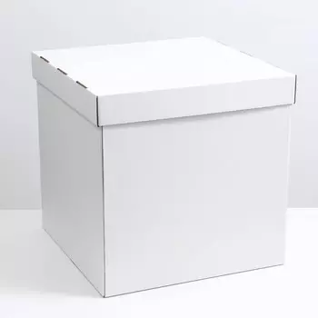 Коробка для воздушных шаров, белая, 70 х 70 х 70 см