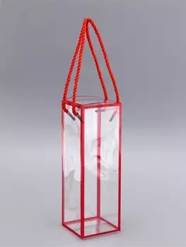 Коробка из PET с ручками, красная, 7721 см