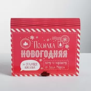 Коробка-книга «Новогодняя посылка», 23 × 16 × 7 см