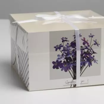 Коробка на 4 капкейка «Для тебя», 16 × 16 × 10 см